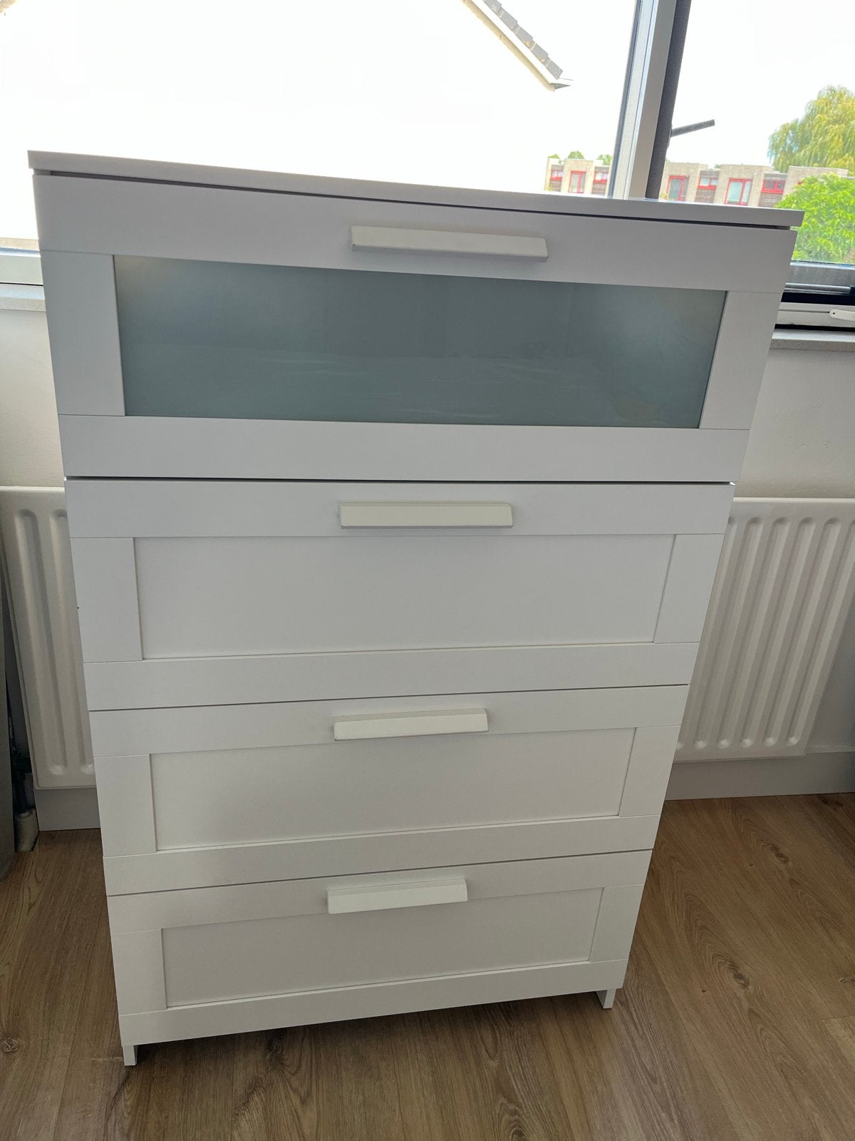 IKEA Brimnes ladekast wit 78x46x124 cm met 4 lades, Ophalen, Gebruikt, 100 tot 150 cm, 50 tot 100 cm