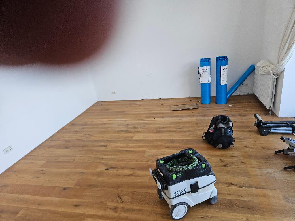 gebruikte eiken vloer 18cm breed rustiek, Ophalen, Gebruikt, 25 tot 50 m², Parket