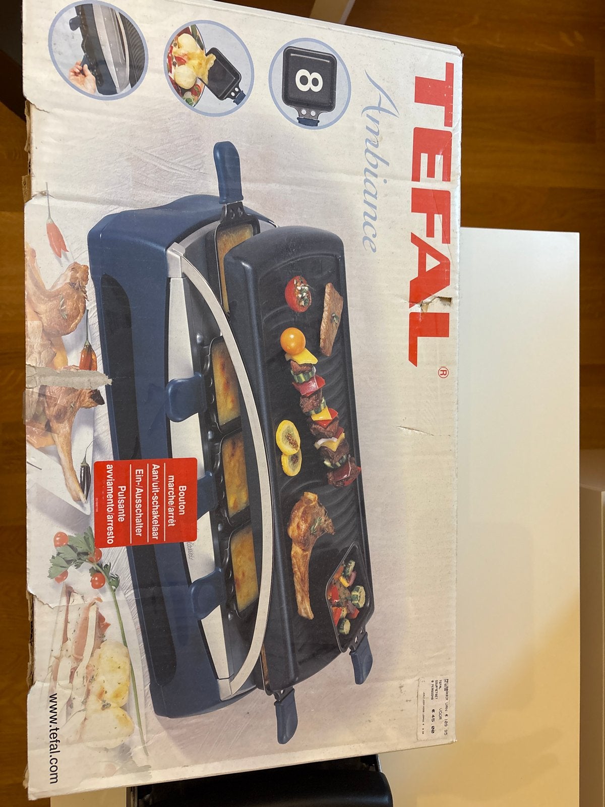 Tefal Ambiance Raclette Grill - 8 personen, Witgoed en Apparatuur, Gourmetstellen, Ophalen, Zo goed als nieuw, 8 personen of meer