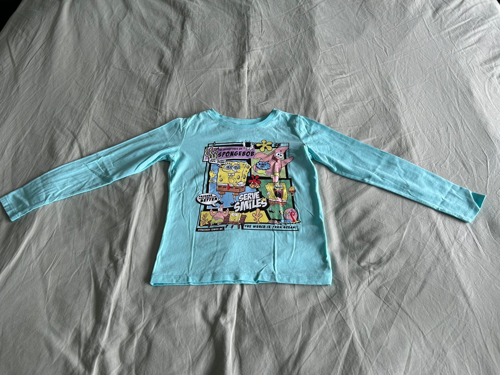 SpongeBob shirt maat 122, Ophalen of Verzenden, Zo goed als nieuw, Jongen, Shirt of Longsleeve