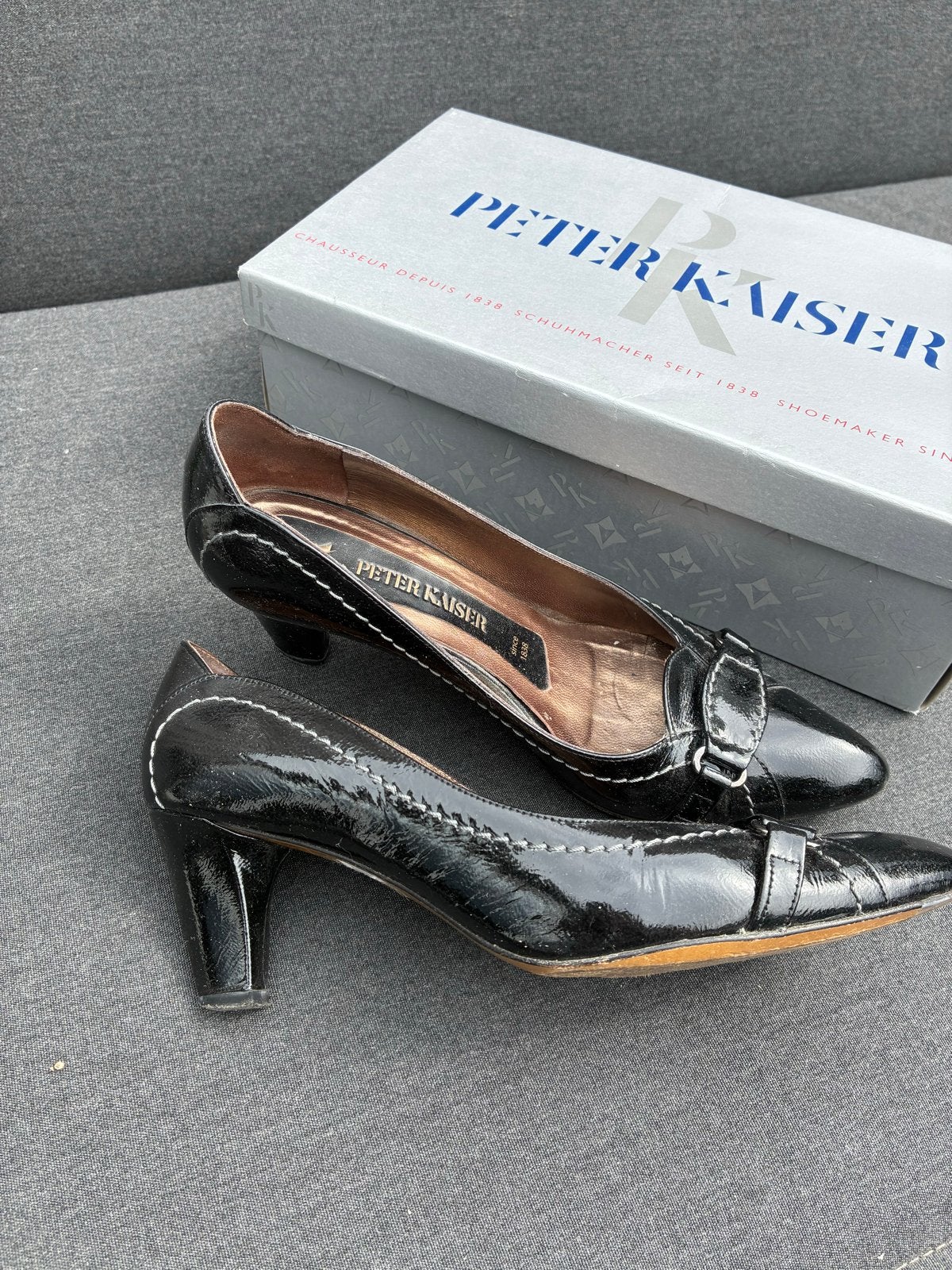 Peter Kaiser Zwarte Lakleren Pumps Maat 37, Kleding | Dames, Schoenen, Ophalen of Verzenden, Zo goed als nieuw, Zwart, Pumps
