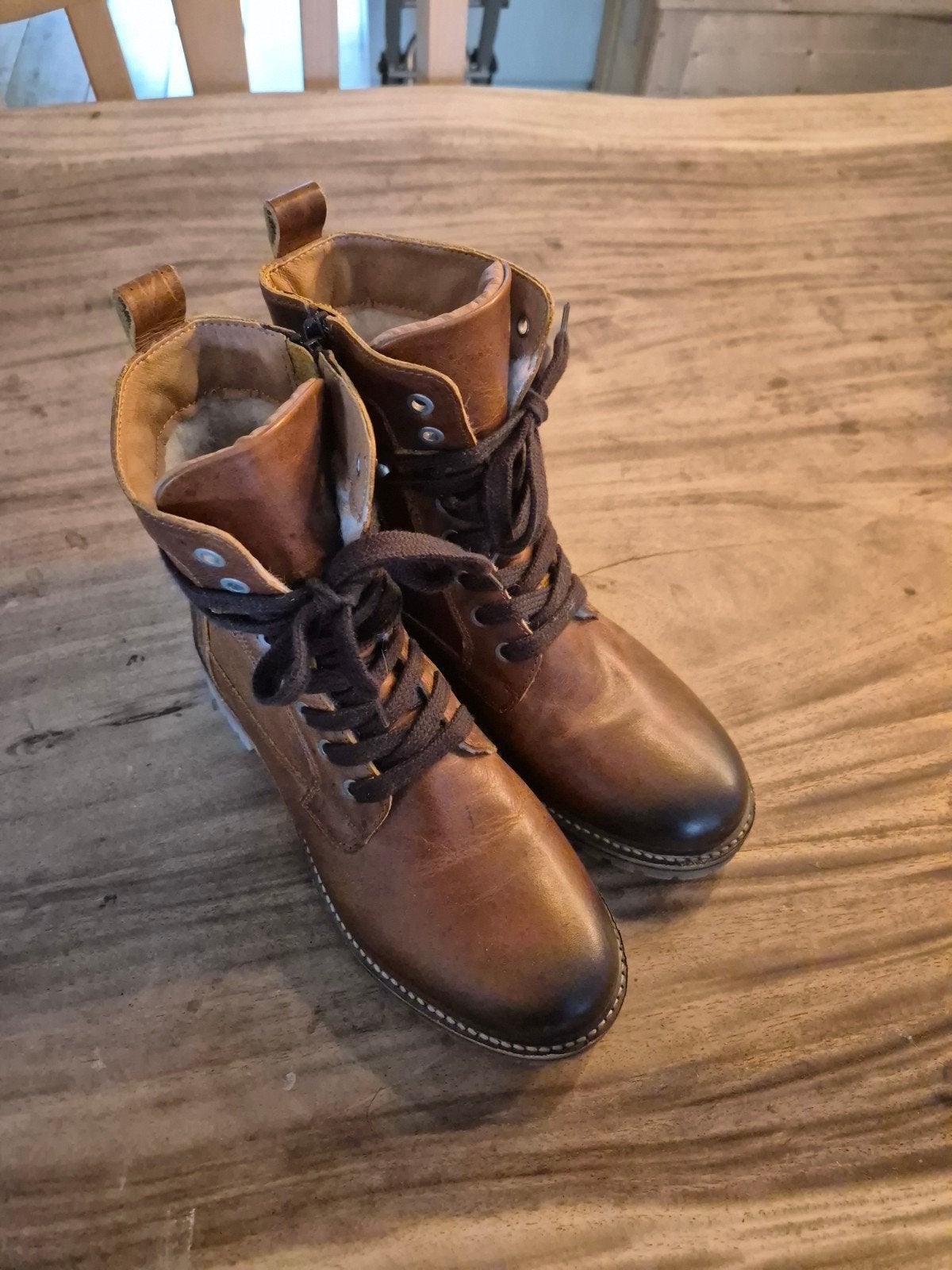 Travelin' leren veterlaarzen maat 39, Ophalen of Verzenden