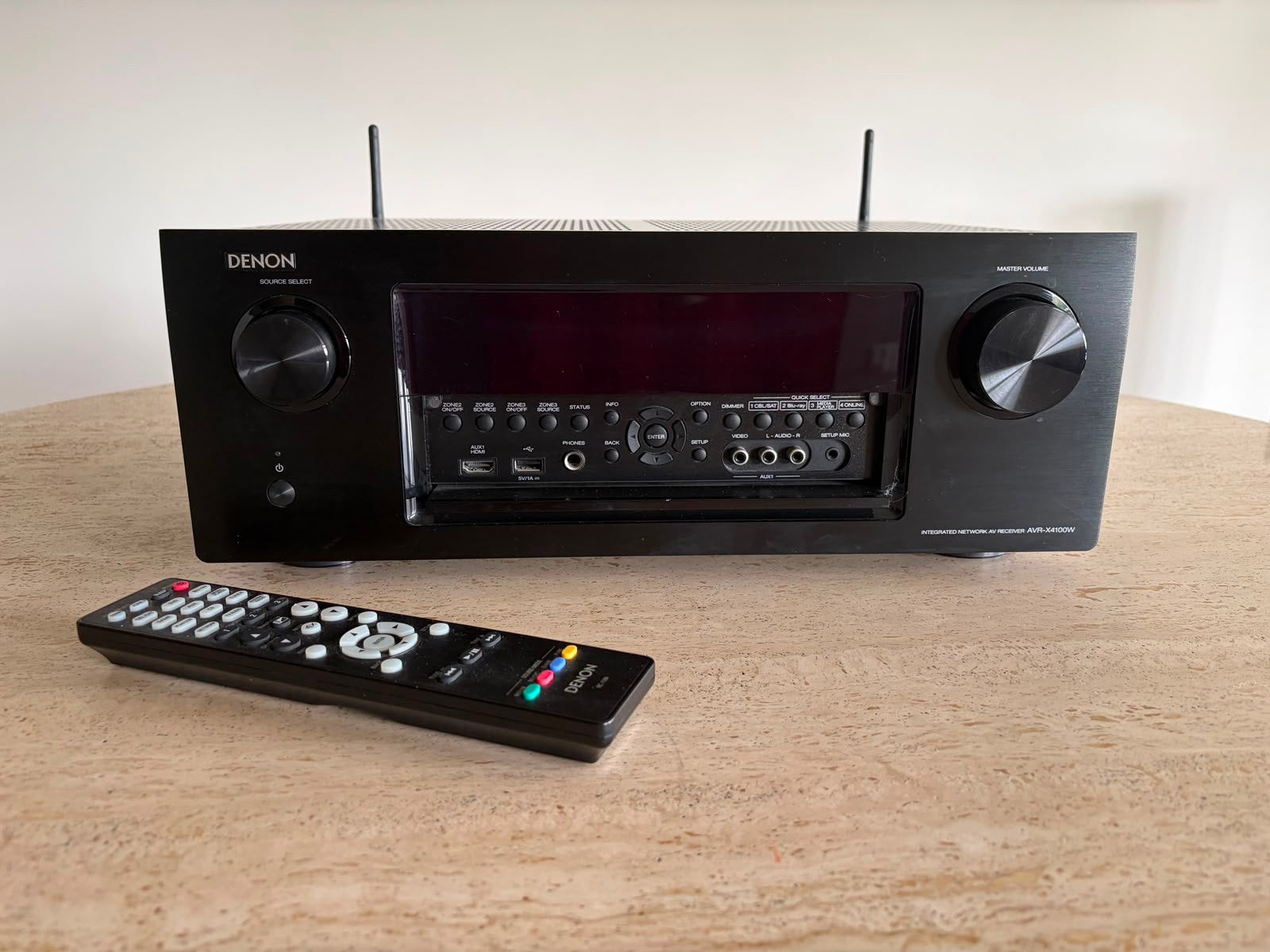 Denon AVR-X4100W AV-receiver, Ophalen, Zo goed als nieuw, 120 watt of meer, Denon