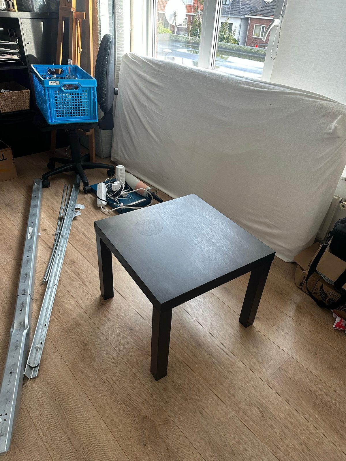 IKEA LACK bijzettafel 55x55x45 cm - Zwart, Huis en Inrichting, Tafels | Bijzettafels, Gebruikt, Vierkant, 55 tot 75 cm, Hout