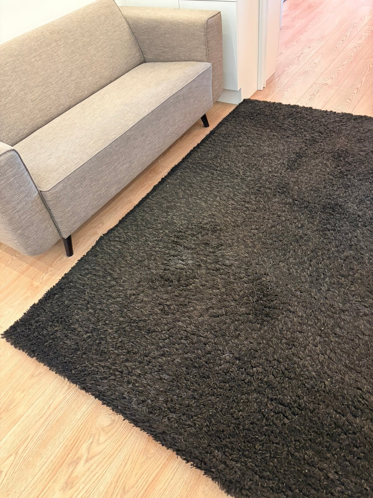 Zacht hoogpolig vloerkleed Comfy Zwart 160 x 230 cm, Zwart, 150 tot 200 cm, 200 cm of meer, Ophalen of Verzenden