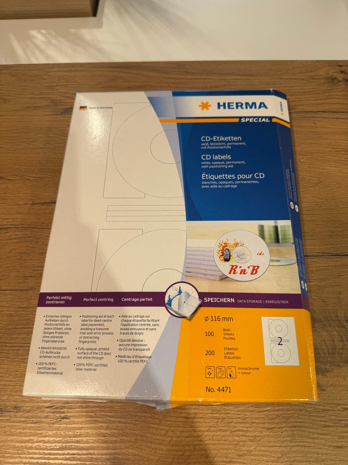 Bijna Gratis CD etiketten - Herma Special (100 stuks), Ophalen, Nieuw, Cd