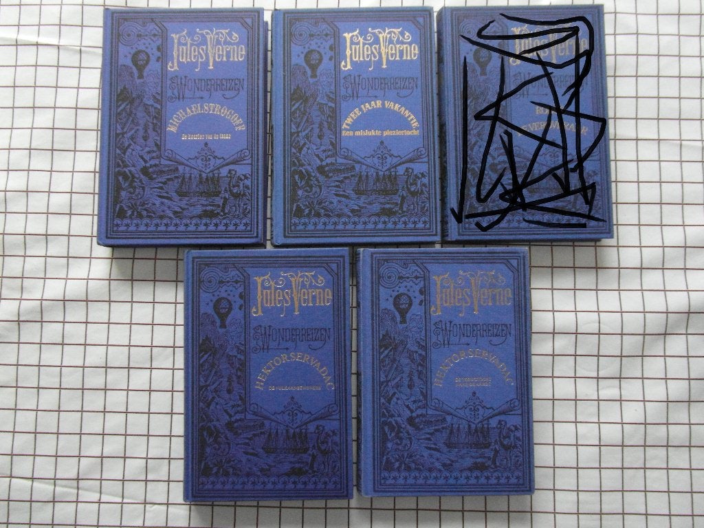 Jules Verne wonderreizen blauwe boekjes, Boeken, Ophalen of Verzenden, Gelezen, Jules Verne