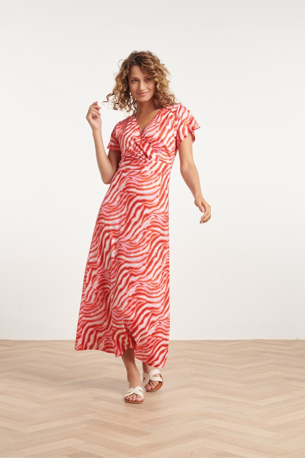 Zgan toffe lange jurk van Smashed Lemon, Kleding | Dames, Ophalen of Verzenden, Zo goed als nieuw, Maat 36 (S), Rood