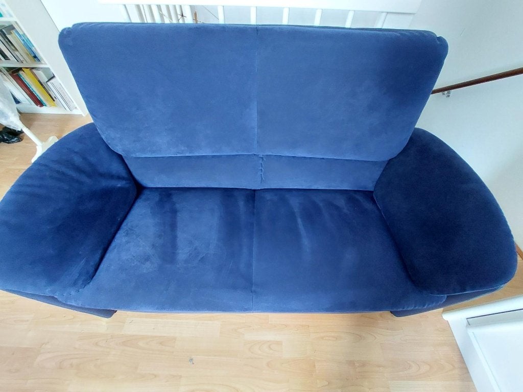 leolux bora bora blauwe zitbanken, Ophalen, Gebruikt, Minder dan 75 cm, Tweepersoons