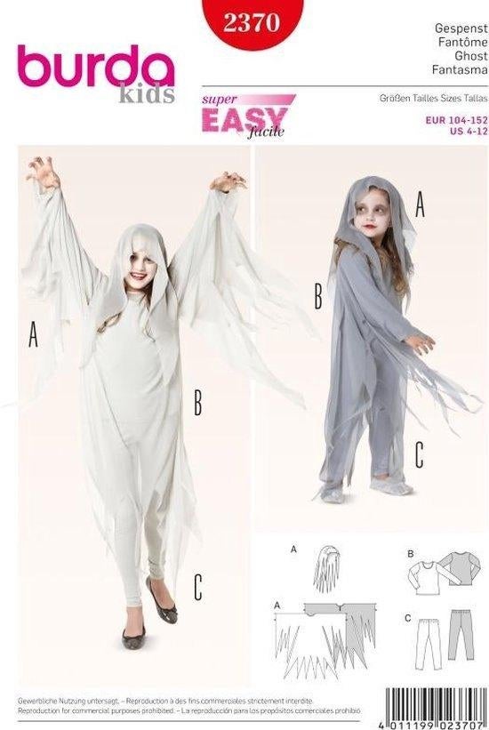 Burda Naaipatroon 2370 - Spook kostuum kinder, Overige typen, Kind, Nieuw, Burda