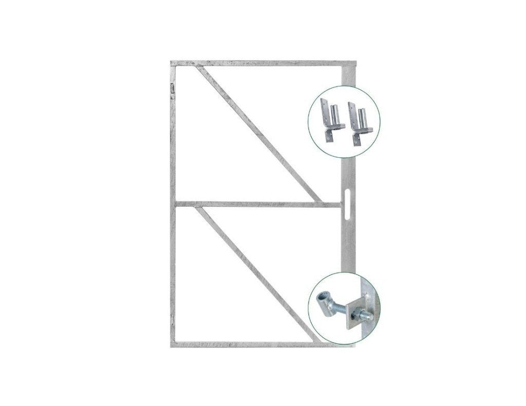 Luxe IJzeren deurframe met slotkast, Ophalen, 80 tot 100 cm, Minder dan 200 cm, Nieuw