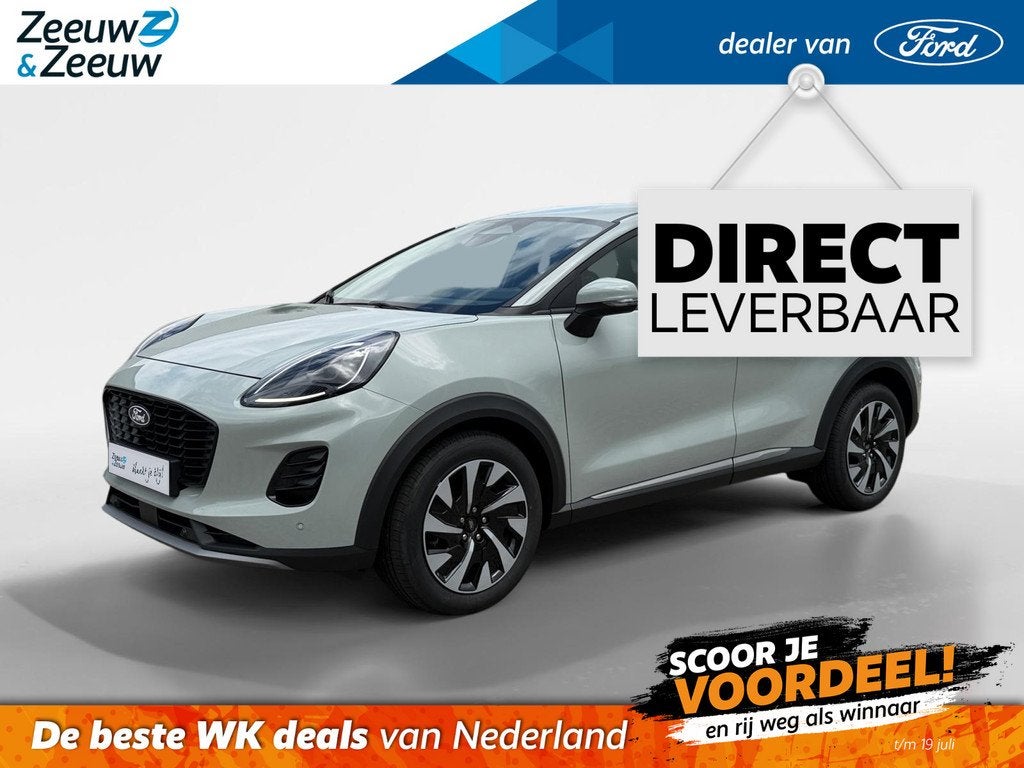 Ford Puma 1.0 EcoBoost Hybrid Titanium 125PK | Uit Voorraad, Auto's, Ford, Voorwielaandrijving, 12 maanden, Puma, Bedrijf