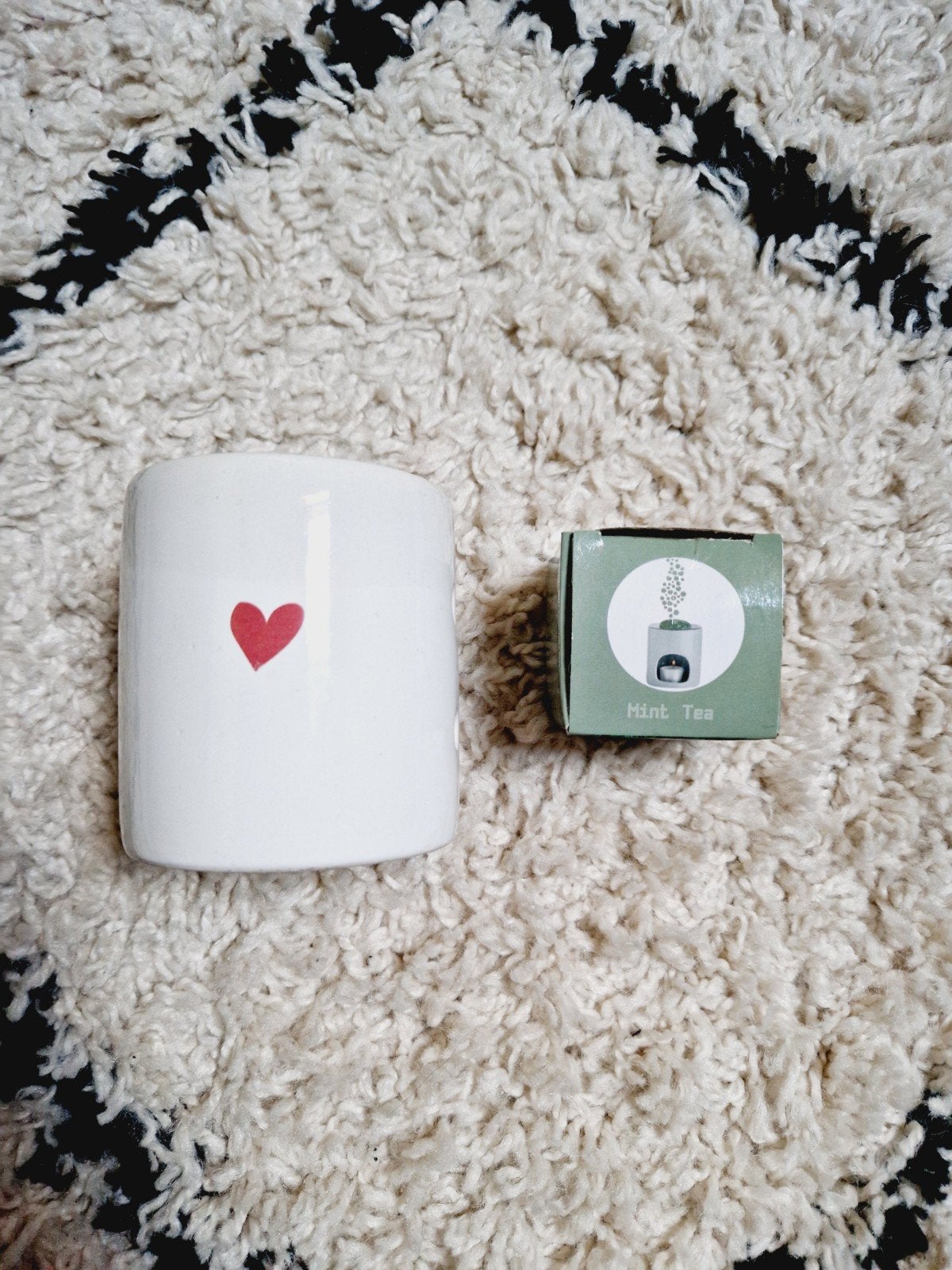 Aroma brander wit met hartje, Ophalen of Verzenden, Zo goed als nieuw, Wit