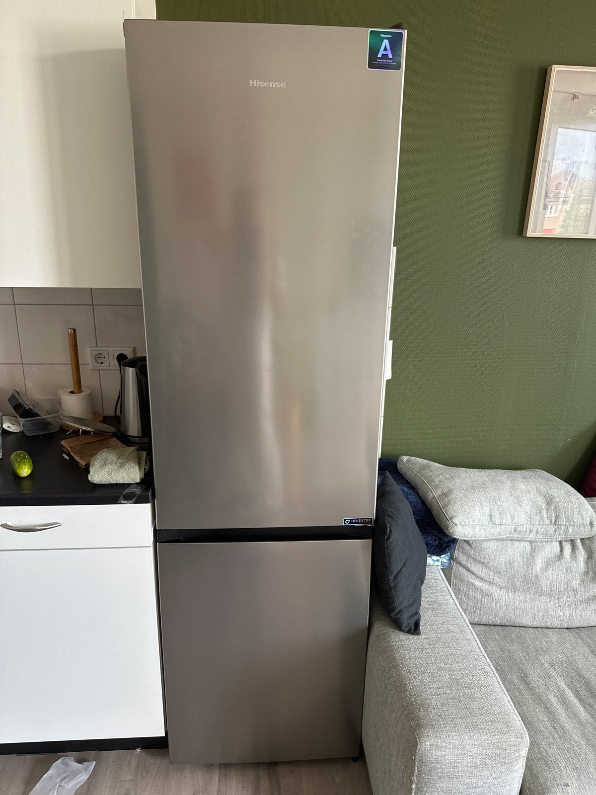 Hisense koelkast met vriesvak - 2 jaar oud, Ophalen, Met aparte vriezer, 160 cm of meer, Zo goed als nieuw