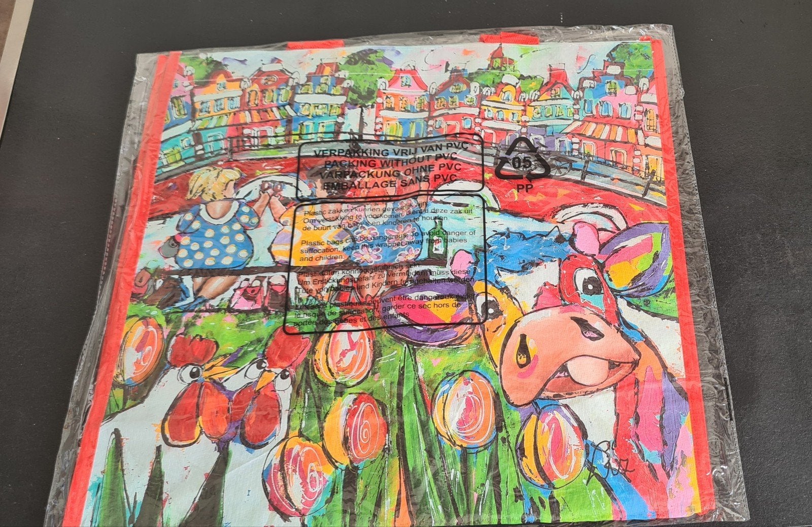 Nieuwe shopper met vrolijke koeien print, Ophalen of Verzenden, Nieuw, Overige kleuren, Shopper