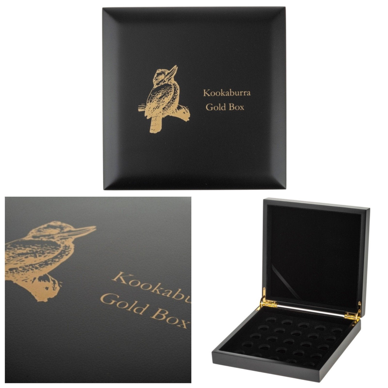 Kookaburra 1/10 oz gouden munten luxe verzamelbox hout, Ophalen of Verzenden, Goud