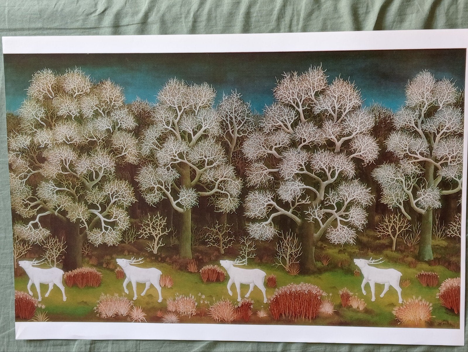 Josip Generalic Joegoslavië print Boslandschap, Antiek en Kunst, Ophalen of Verzenden