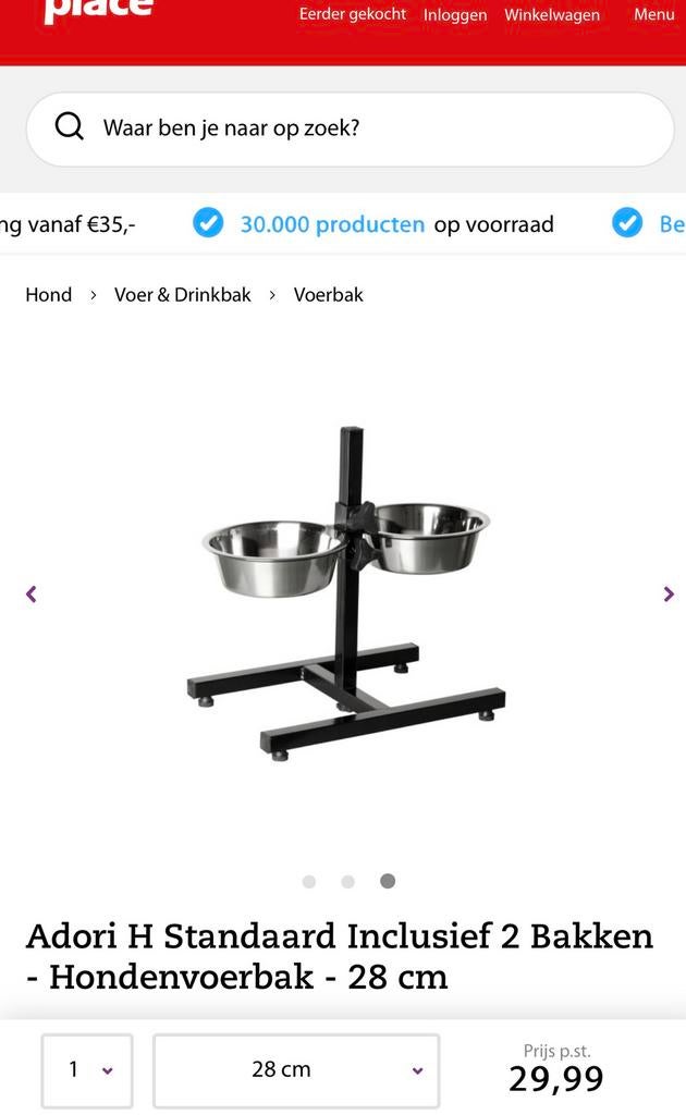 Adori hondenvoerbak houder groot H model, Dieren en Toebehoren, Ophalen of Verzenden, Zo goed als nieuw
