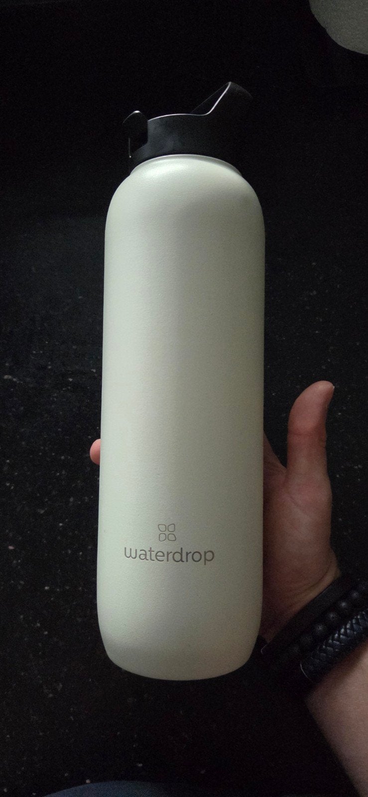 Waterdrop Microdrink Fles 1000ml, Gebruikt, Ophalen of Verzenden, Metaal, Wit