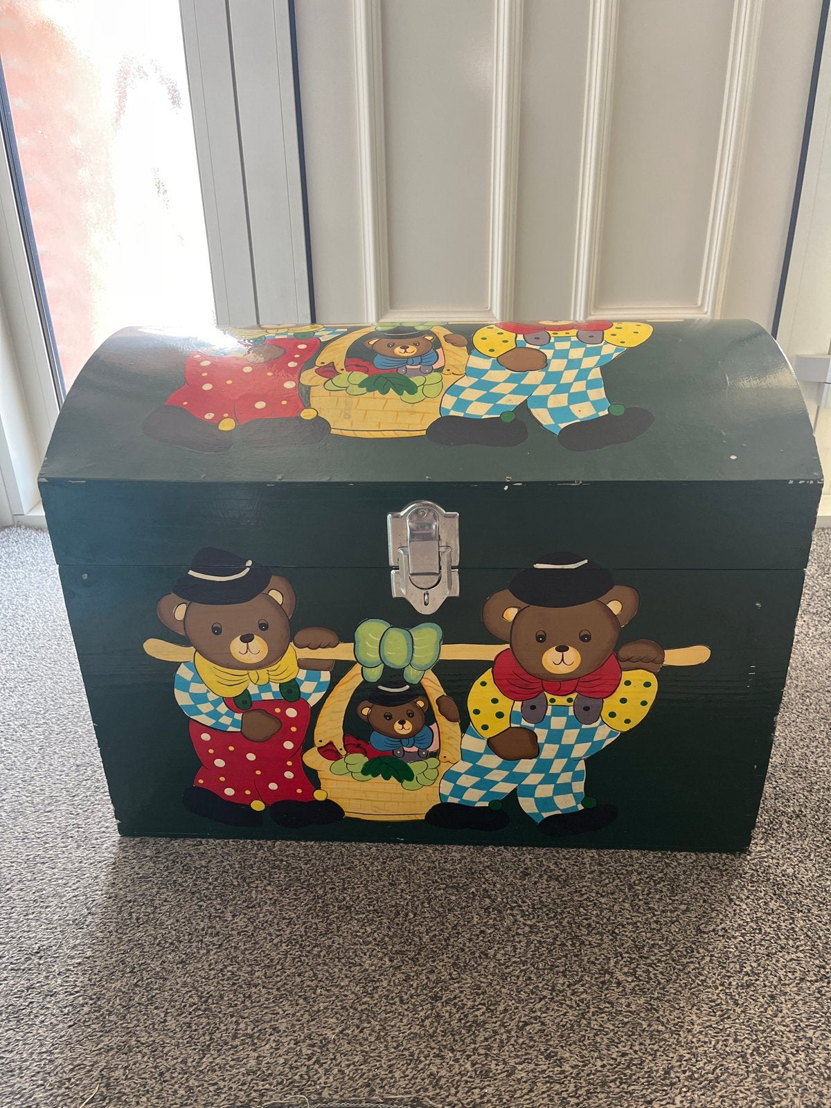 Leuke speelgoedkist met berenprint - 60x45x40 cm, Huis en Inrichting, Woonaccessoires | Kisten, Ophalen, Gebruikt, Minder dan 50 cm