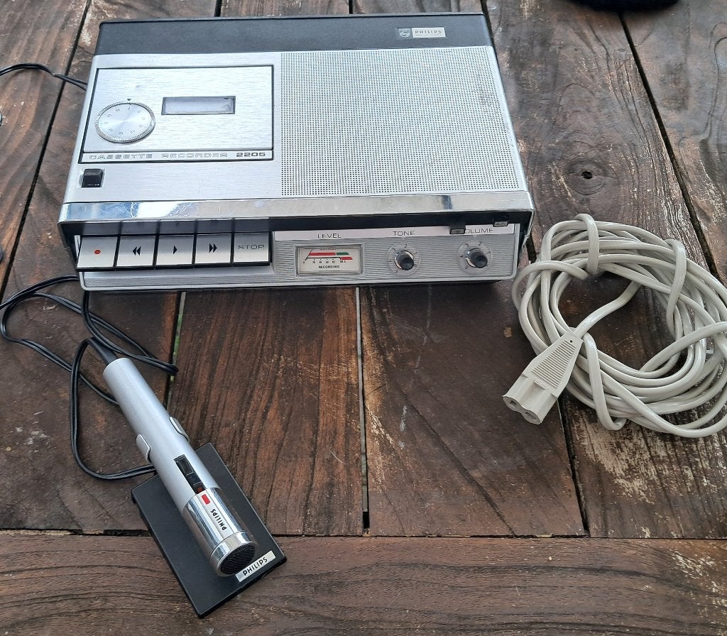 Vintage iconische Philips cassettespeler N2205 (uit Dr. No), Ophalen of Verzenden, Audio en Video