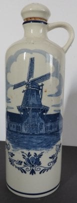 Delftsblauw kruikje met jenever(?)., Ophalen of Verzenden