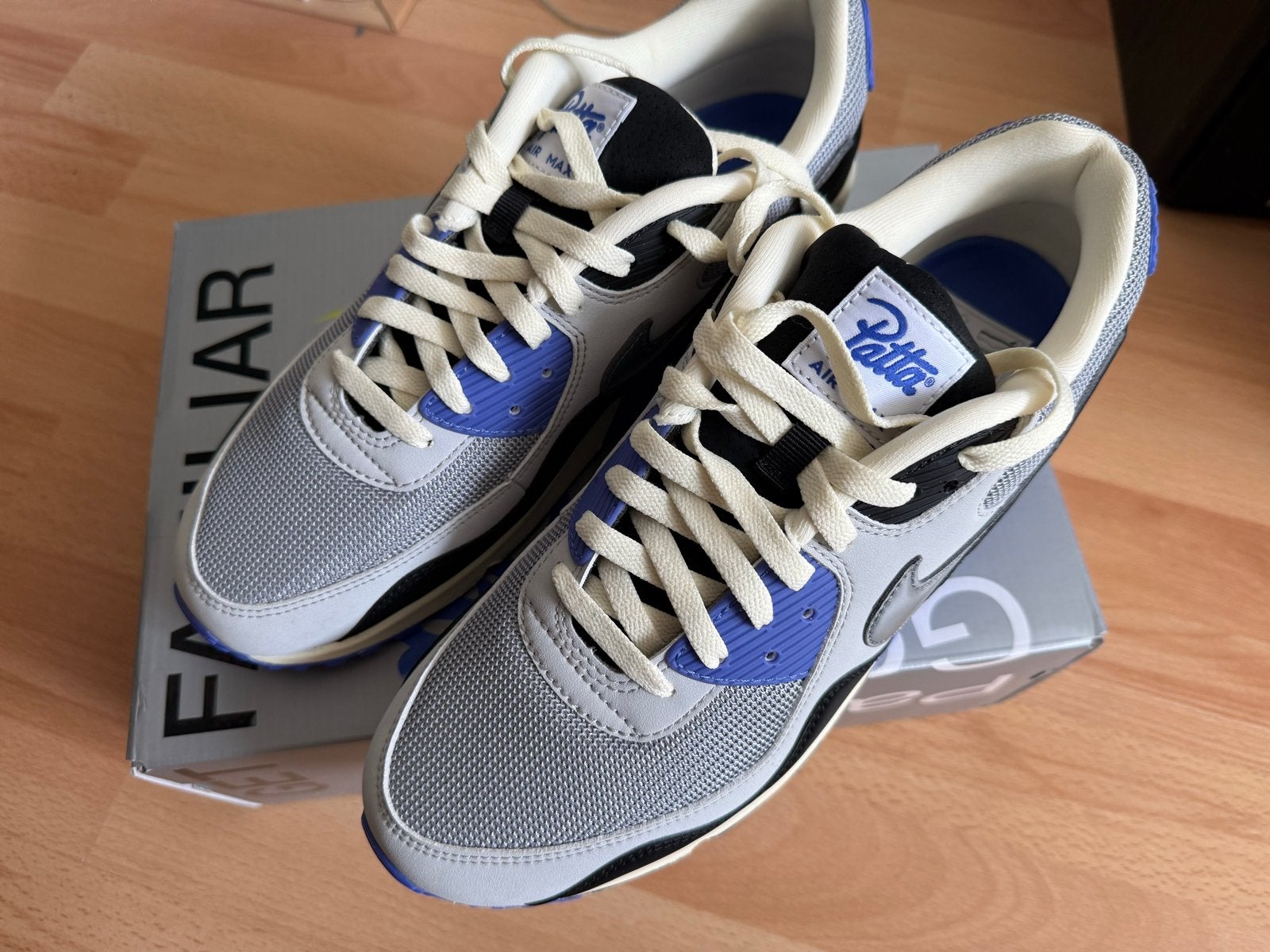 Nike Air Max 90 SP Patta 'Purple waves sapphire' - Maat 45, Ophalen of Verzenden, Zo goed als nieuw, Hardloopschoenen, Nike