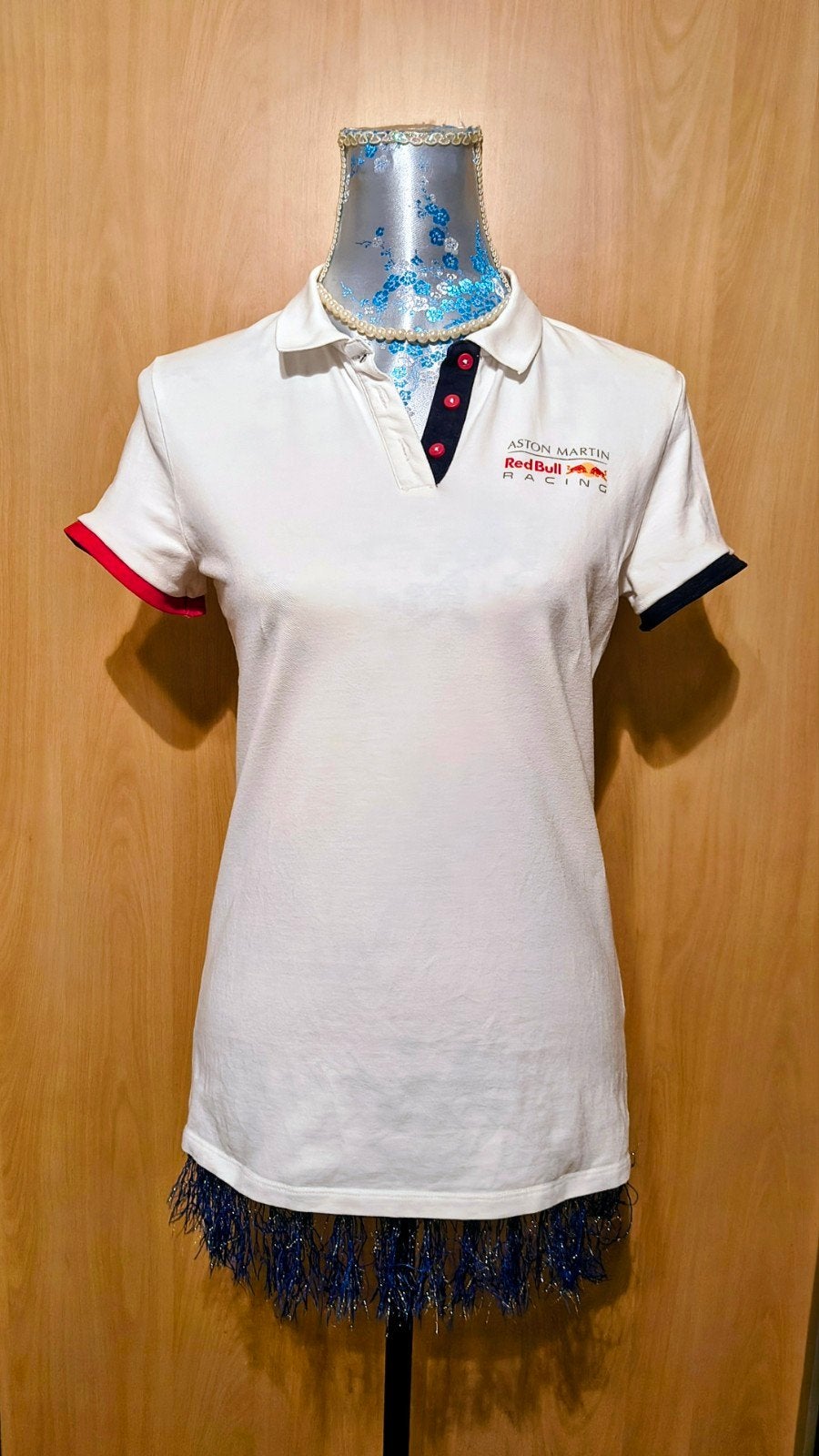 Red Bull Racing Polo Shirt - Maat L, Wit, Maat 42/44 (L), Ophalen of Verzenden, Korte mouw