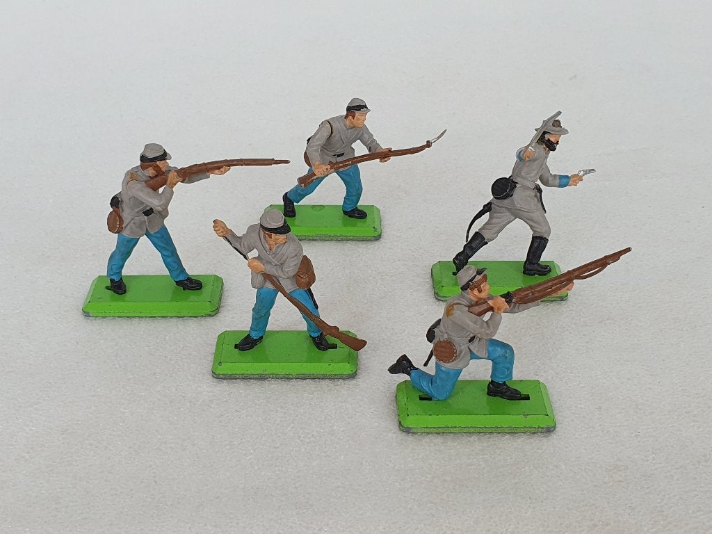 Lot van 5 Britains figuren - Amerikaanse Burgeroorlog, Verzamelen, Poppetjes en Figuurtjes, Ophalen of Verzenden, Gebruikt