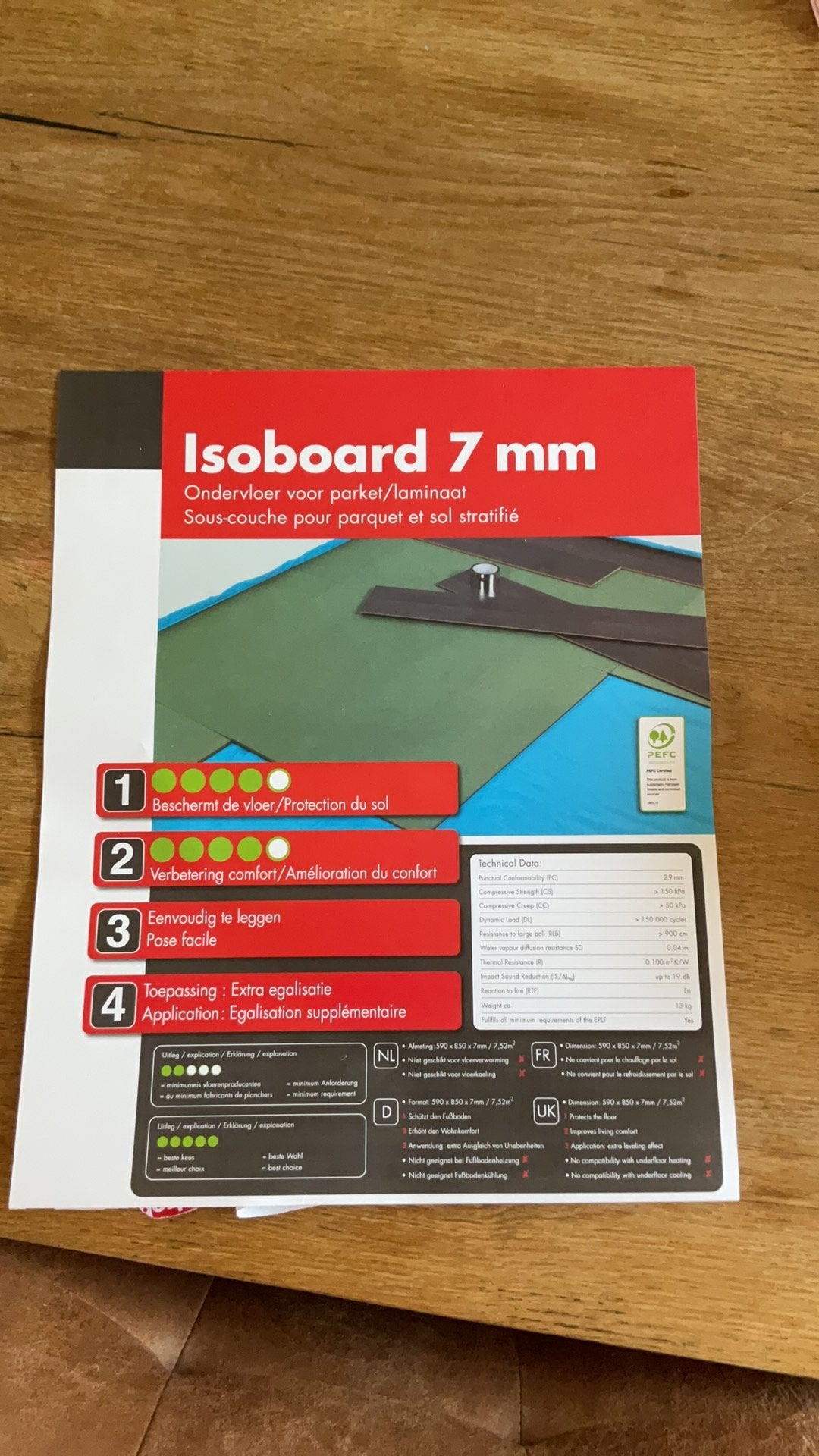 Ondervloer 7mm, 10 platen, Overige materialen, 30 cm of meer, 50 tot 150 cm, Overige typen