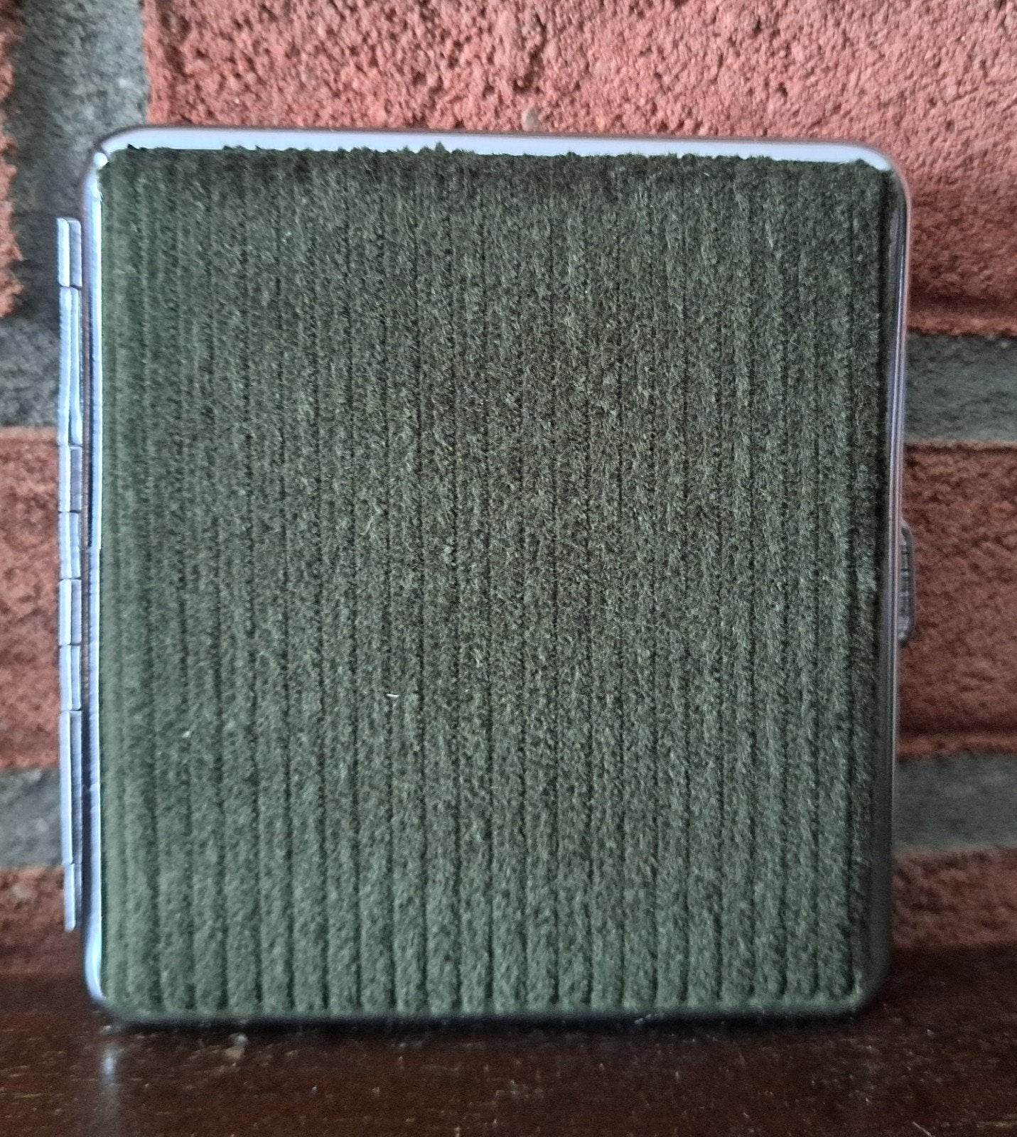 Champ corduroy sigarettenkoker - 20 sigaretten - groen, Ophalen of Verzenden, Nieuw, Overige typen