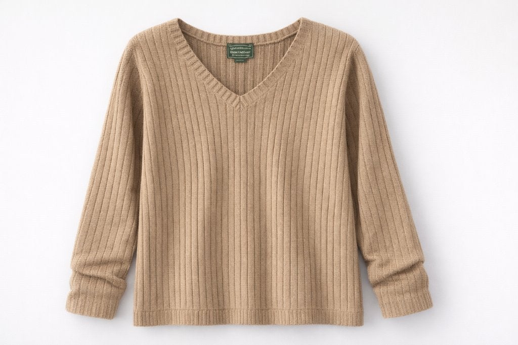 Bruine Eddie Bauer trui met V‑hals – maat L, Kleding | Heren, Maat 52/54 (L), Bruin, Ophalen of Verzenden, Zo goed als nieuw