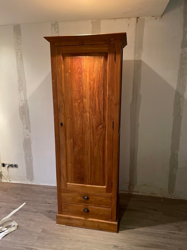 Teak houten kast met lades en uitschuifbaar blad, Huis en Inrichting, Kasten | Overige, Ophalen, Gebruikt