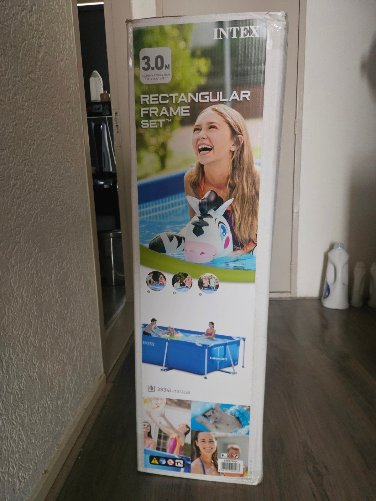 Intex 3x2 Opzetzwembad met Zandfilterpomp, Tuin en Terras, Zwembaden, Ophalen, Gebruikt, 200 tot 300 cm, 80 tot 120 cm