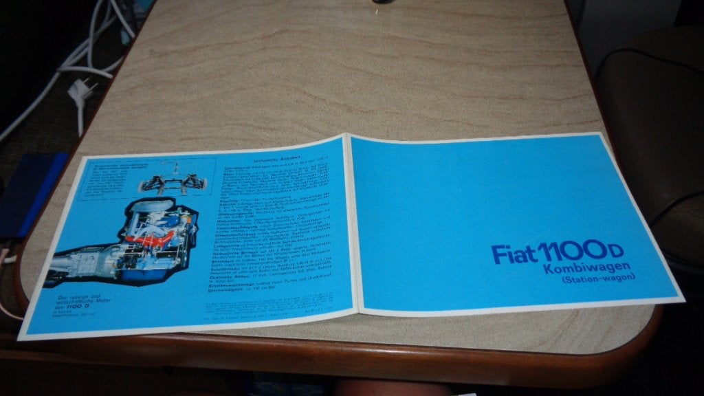 Folder  FIAT 1100 KOMBIWAGEN - STATIONWAGEN, Verzenden, Zo goed als nieuw, Overige merken