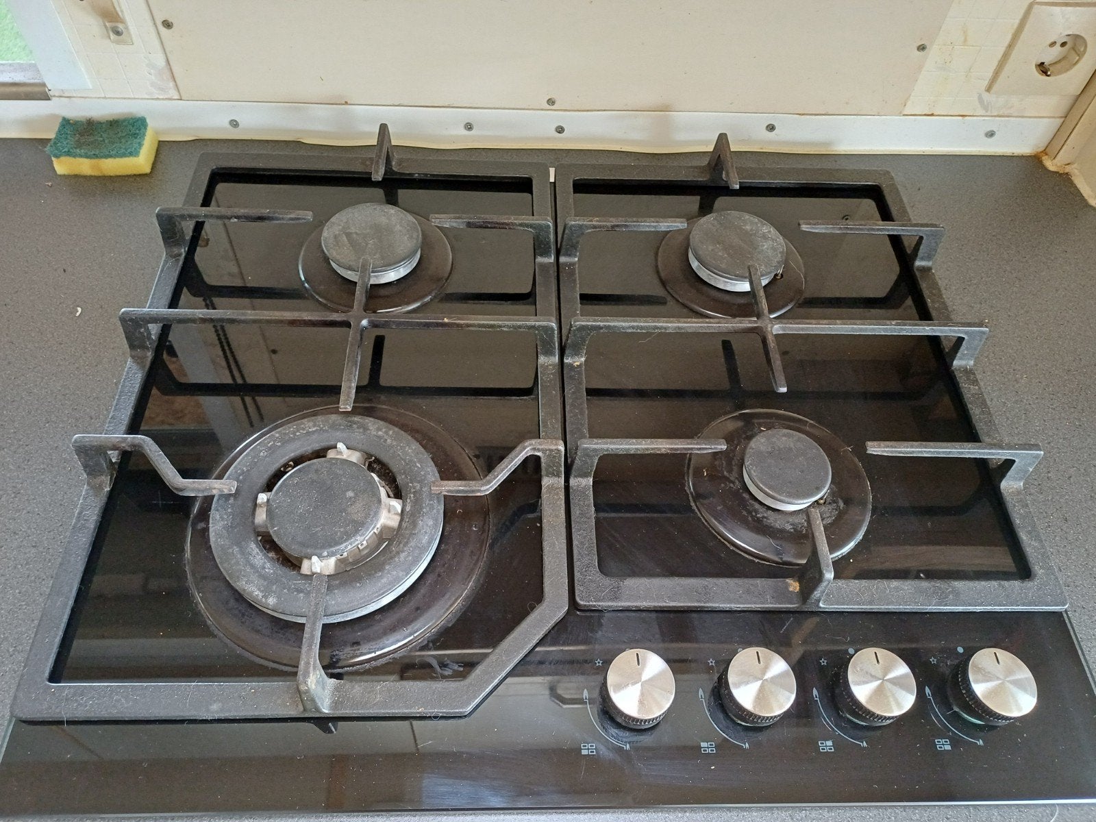 Inbouw gaskookplaat 4-pits - Propaan, Ophalen, Gebruikt, 4 kookzones, Inbouw