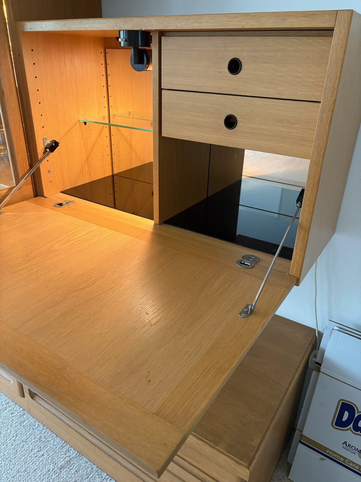 Hülsta design kastwand – lichteiken, modulair, topstaat, 200 cm of meer, Ophalen of Verzenden, Zo goed als nieuw, Minder dan 150 cm