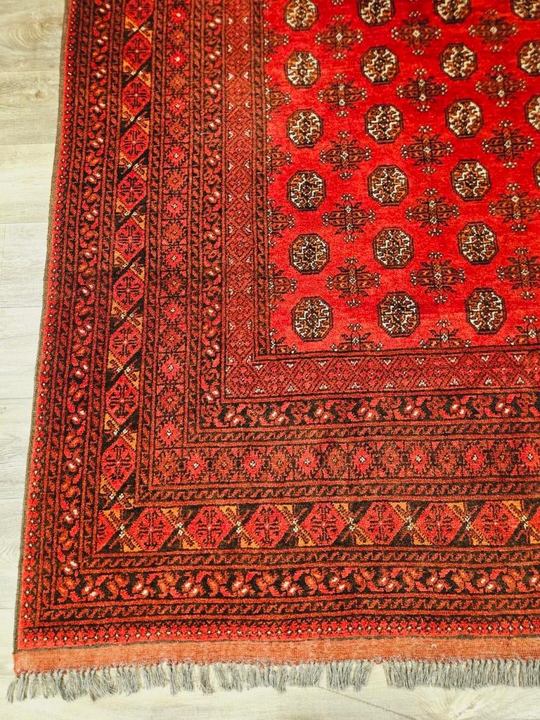 Afghaans Handgeknoopt Tapijt. Prachtige kleuren en patronen!, Perzisch, Groen, 150 tot 200 cm, 200 cm of meer
