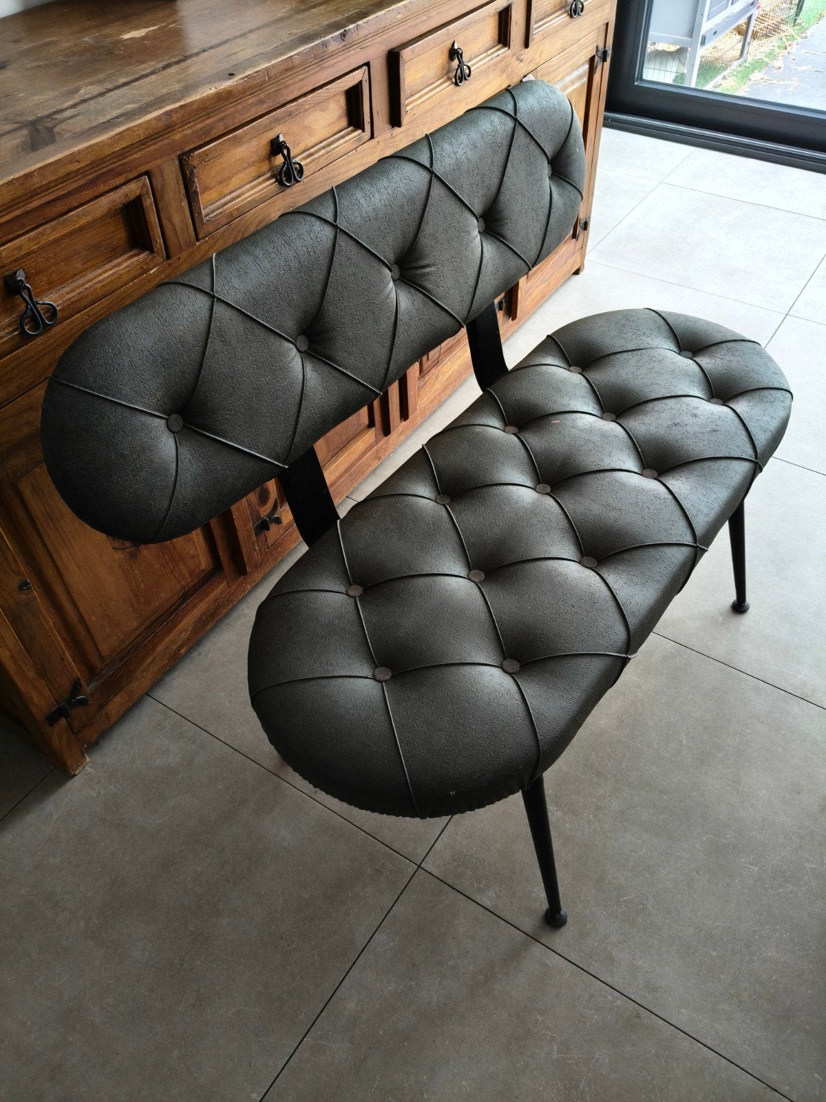 bankje en stoelen, Ophalen, Gebruikt, Tweepersoons, 75 tot 100 cm