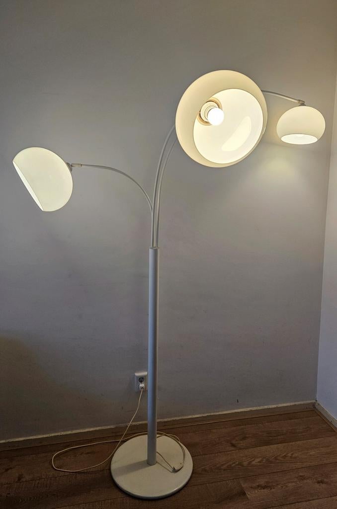 Vintage witte Dijkstra vloerlamp, Huis en Inrichting, Lampen | Vloerlampen, Ophalen, Gebruikt, 200 cm of meer, Dijkstra, vintage, retro