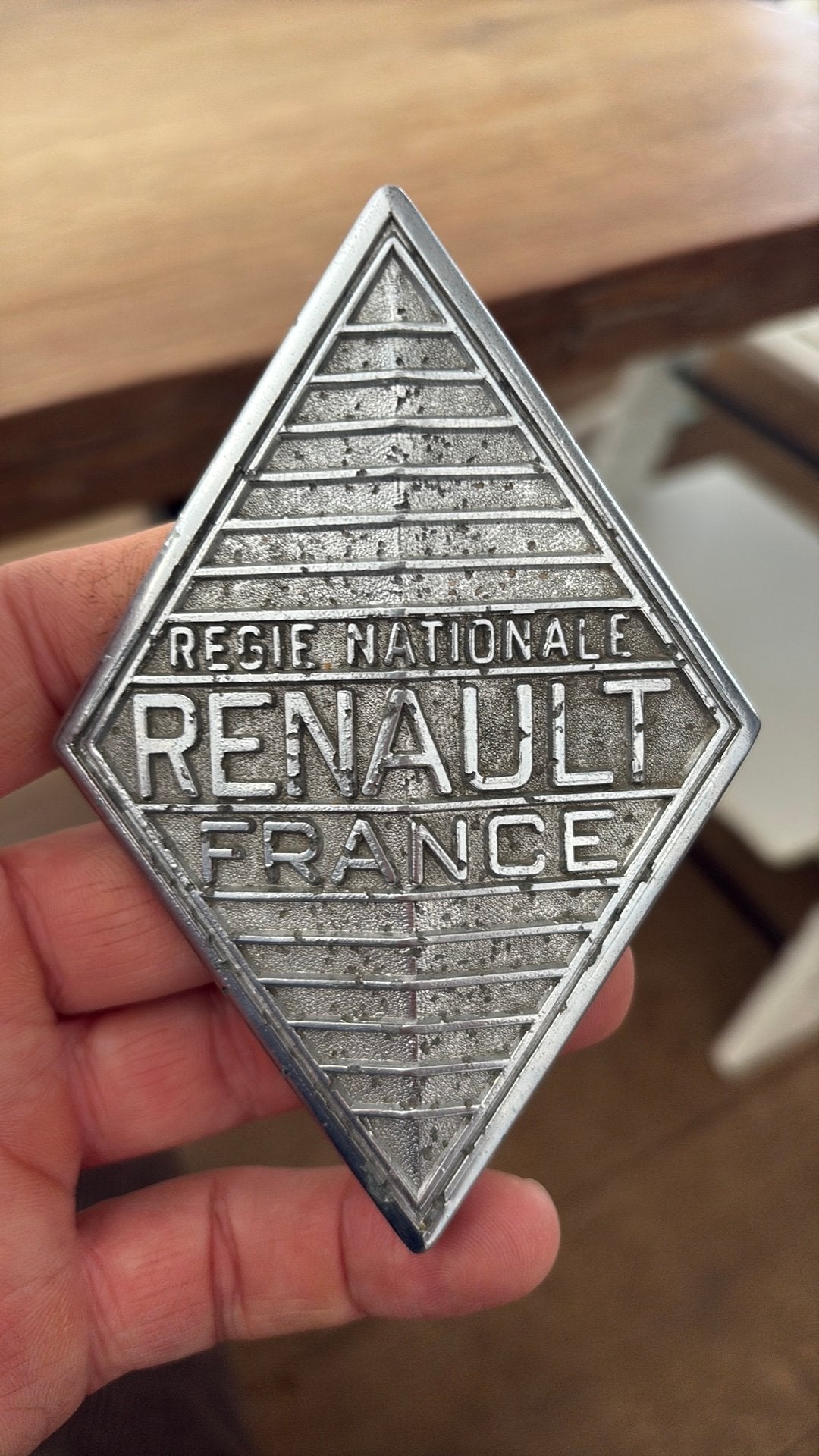 Motorkap embleen Renault 1950, vintage, Ophalen of Verzenden, Gebruikt