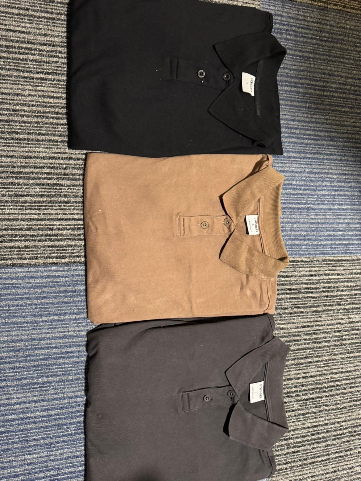 Gymshark Polo Shirt - Zwart, Bruin, Grijs (Maat S), Ophalen of Verzenden, Zo goed als nieuw, Maat 46 (S) of kleiner, Gymshark