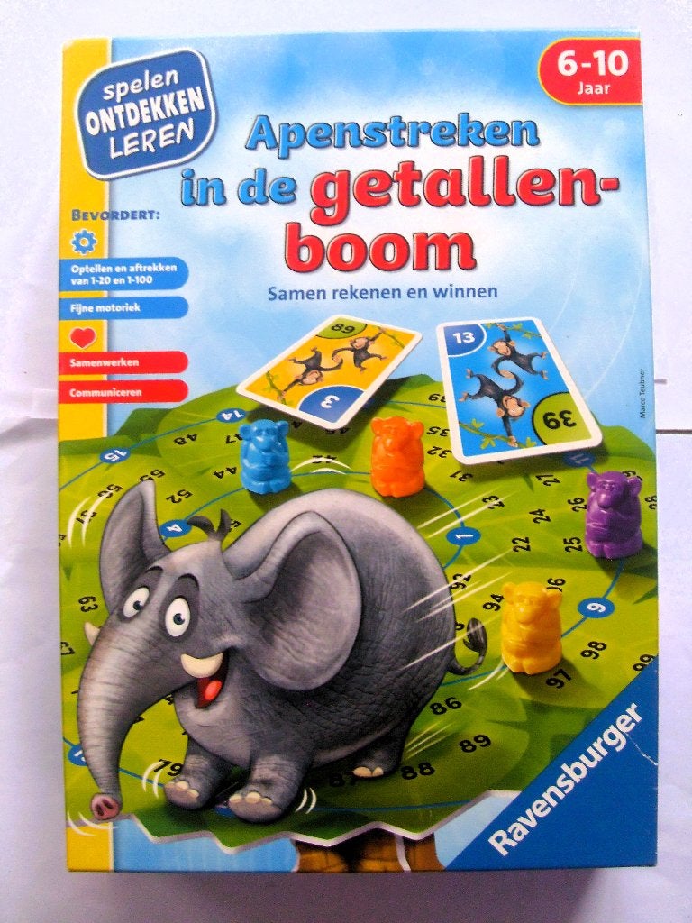 Apenstreken in de getallenboom / rekenspel  - Ravensburger, Een of twee spelers, Ophalen of Verzenden, Zo goed als nieuw, Ravensburger