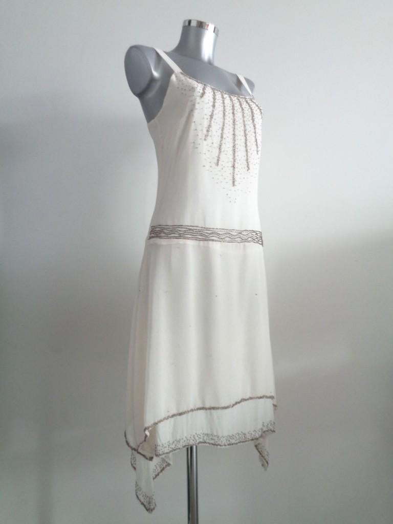 SHARE witte jurk, roaring twenties style 34/36 NIEUW, labels, Kleding | Dames, Ophalen of Verzenden, Nieuw, Maat 36 (S), Wit