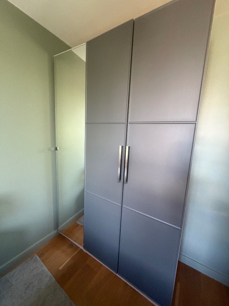 KLEIDINGKAST  DUBBEL OF ENKEL, 100 tot 150 cm, Zo goed als nieuw, Minder dan 100 cm, Glas