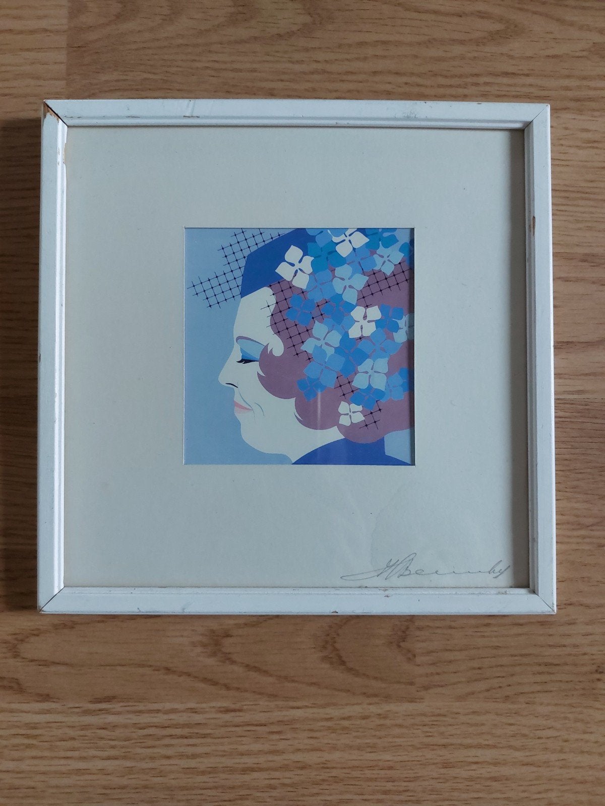 Koningin Beatrix, ingelijste print van Henk Beeuwkes, Antiek en Kunst, Verzenden