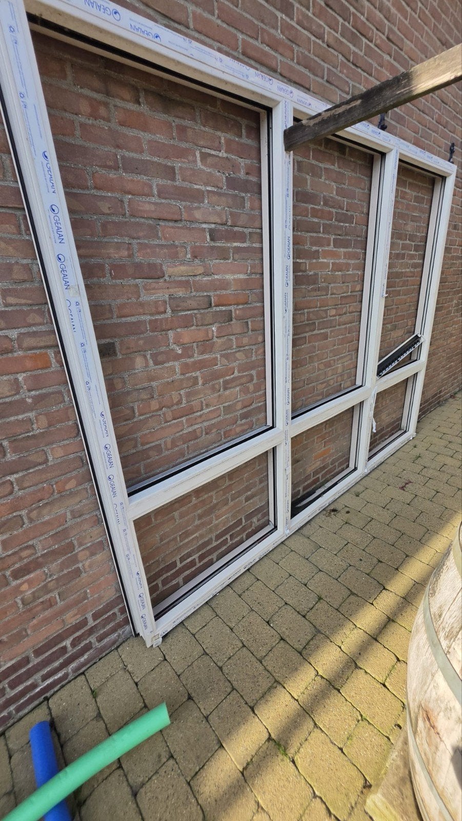 kunstof kozijn 2255x2955mm, Ophalen, Gevelraam of Ruit, 160 cm of meer, Zo goed als nieuw