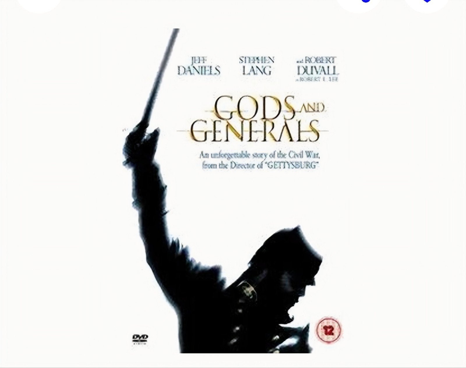 DVD Gods and Generals - Historisch Oorlogsdrama, Cd's en Dvd's, Ophalen of Verzenden, Zo goed als nieuw, Engels, Engels