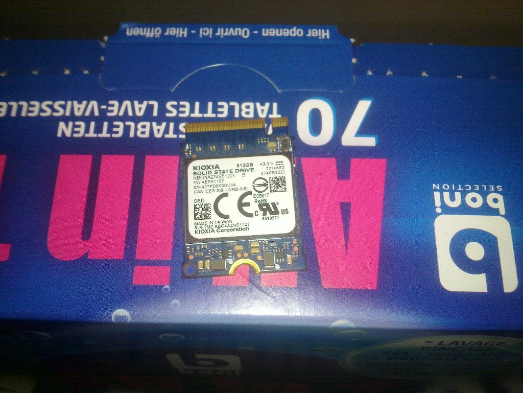 Kioxia 512GB M.2-2230 NVMe SSD Steam Deck, Ophalen, Intern, 512 GB, Zo goed als nieuw