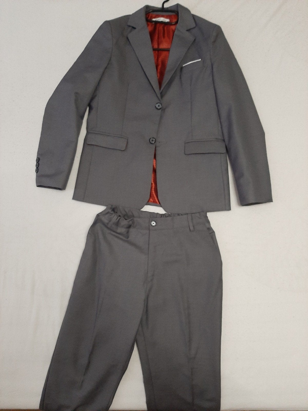 Grijs herenpak - colbert en pantalon, Ophalen of Verzenden, Zo goed als nieuw, Jongen